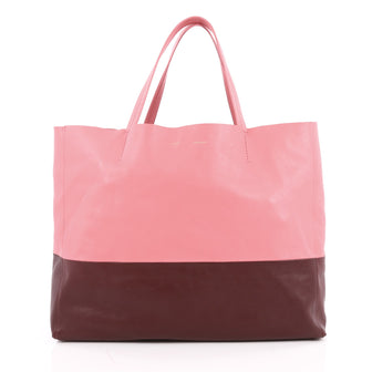 Celine Horizontal Bi-Cabas Tote Leather Large Pink