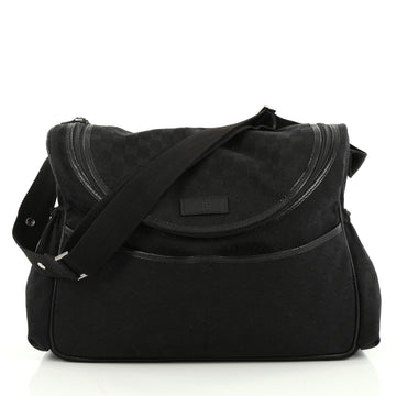 Gucci Diaper Bag Crossbody GG Canvas Black