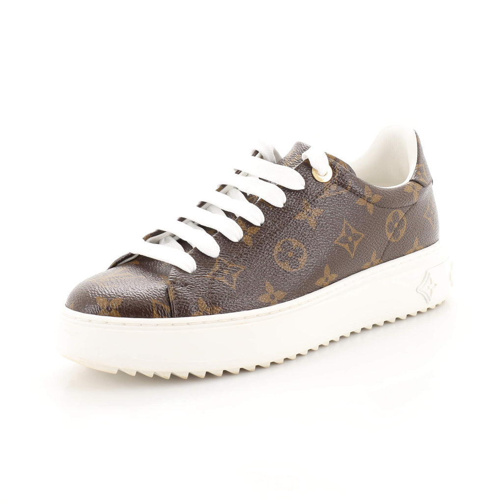 Louis Vuitton Women's Time Out Sneakers Monogram Canvas Brown 1941732