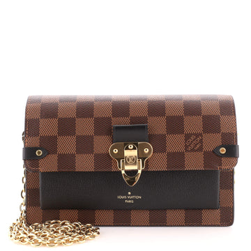 Louis Vuitton Vavin Chain Wallet NM Damier with Leather