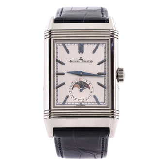 Jaeger-LeCoultre Reverso Tribute Moonphase Manual Watch Stainless Steel and Alligator 30