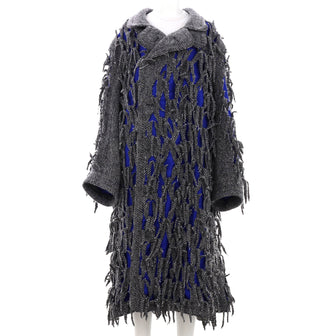Maison Margiela Herringbone Coat Distressed Wool