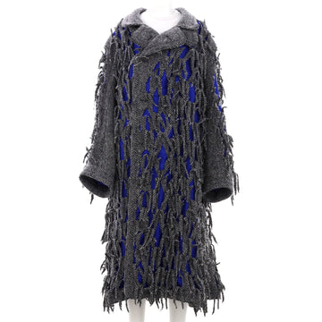 Maison Margiela Herringbone Coat Distressed Wool