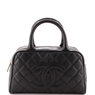 Chanel Timeless CC Bowler Bag Quilted Caviar Small