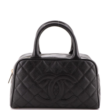 Chanel Timeless CC Bowler Bag Quilted Caviar Small