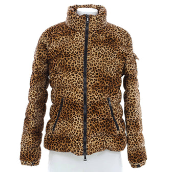 Moncler Women's Bady Hooded Jacket Quilted Printed Cotton with Down