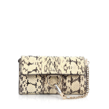 Chloe Faye Shoulder Bag Python Mini Brown 1942802