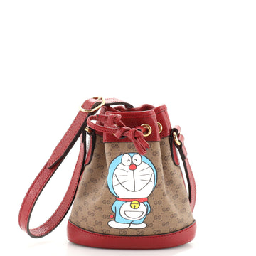 Gucci Doraemon Bucket Bag Printed Mini GG Coated Canvas Mini