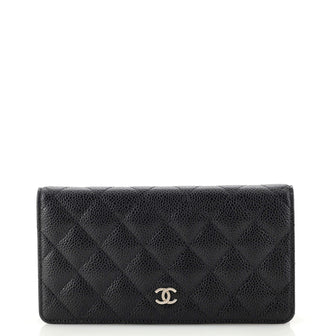Chanel L-Yen Wallet Quilted Caviar