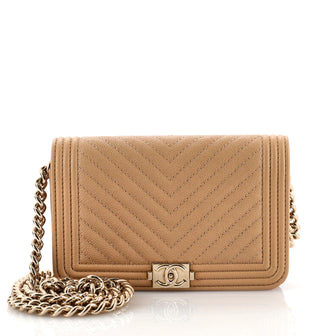 Chanel Boy Wallet on Chain Chevron Caviar Mini