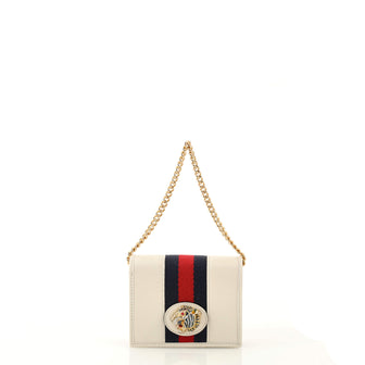 Gucci Rajah Chain Card Case Leather
