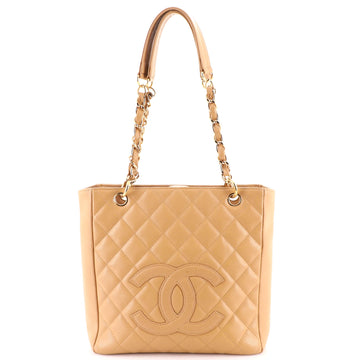 Chanel Petite Shopping Tote Quilted Caviar