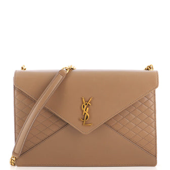 Saint Laurent Gaby Chain Shoulder Bag Quilted Leather