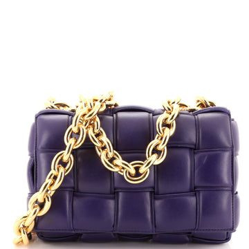 Bottega Veneta Cassette Chain Crossbody Bag Padded Maxi Intrecciato Leather