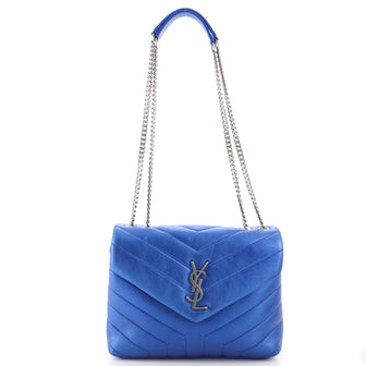 Saint Laurent LouLou Shoulder Bag Matelasse Chevron Leather Small