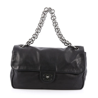 Chanel Soft and Chain Flap Bag Lambskin Medium Black 1943602
