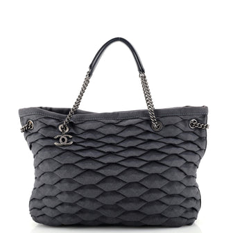 Chanel CC Shopping Tote Scale Effect Denim Medium