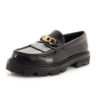 Celine Women's Triomphe Chain Margaret Loafers Leather