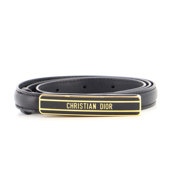 Christian Dior Dior-ID Belt Leather with Enamel Buckle Thin