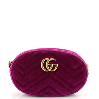 Gucci GG Marmont Belt Bag Matelasse Velvet