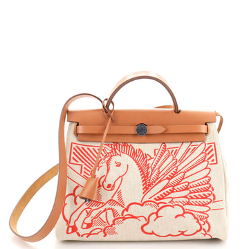 Hermes Herbag Zip Pegase Pop Toile and Leather 31