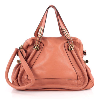 Chloe Paraty Top Handle Bag Leather Medium Pink 1944601