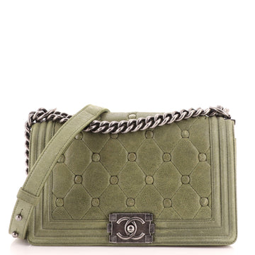 Chanel Celtic Boy Flap Bag Chesterfield Padding Goatskin Medium