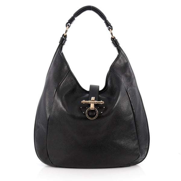 ショルダーバッグ Givency obsedia hobo Givenchy - Obsedia Zanzi Black Leather Large Hobo Bag