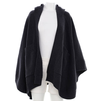Burberry Women's Carla Hooded Logo Crest Cape Cashmere and Wool