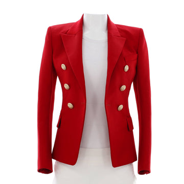 Balmain Women's Double Breasted Blazer Wool