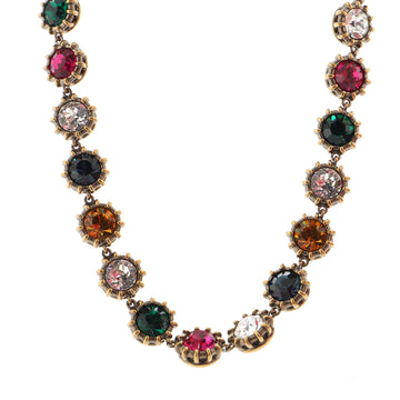 Gucci Collar Short Chain Necklace Metal with Crystals