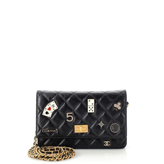 Chanel Lucky Charms Reissue 2.55 Wallet on Chain Quilted Calfskin