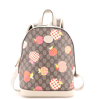 Gucci Zip Pocket Backpack Printed GG Coated Canvas Small