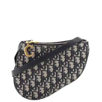 Christian Dior Saddle Triple Zip Crossbody Pouch Oblique Canvas