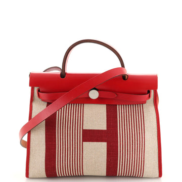 Hermes Herbag Zip H Vibration Toile and Leather 31