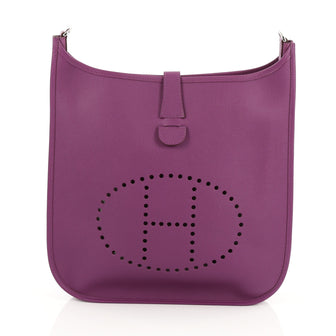 Hermes Evelyne Crossbody Gen III Epsom GM Purple 1945902