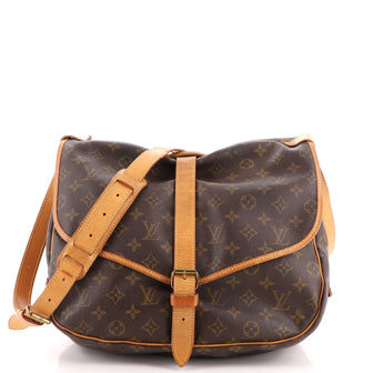 Louis Vuitton Saumur Handbag Monogram Canvas 35