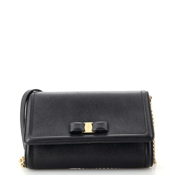 Salvatore Ferragamo Ginny Chain Wallet Saffiano Leather