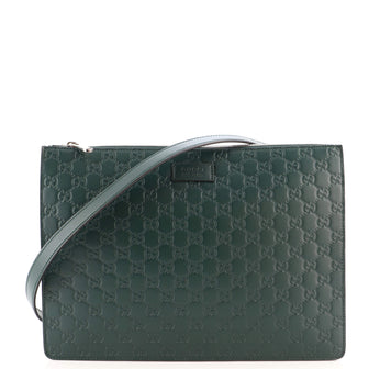 Gucci Zip Messenger Bag Guccissima Leather Large