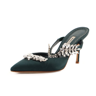 Women's Lurum Mules Satin with Crystals 90