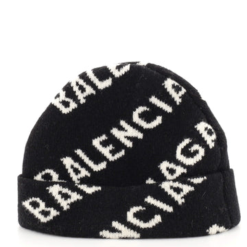 Balenciaga Logo Beanie Wool