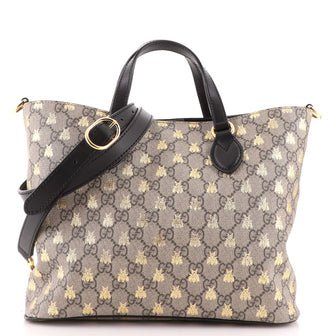Gucci Convertible Soft Tote Printed GG Coated Canvas Small