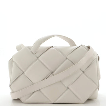 Bottega Veneta Cassette Top Handle Flap Bag Padded Maxi Intrecciato Leather