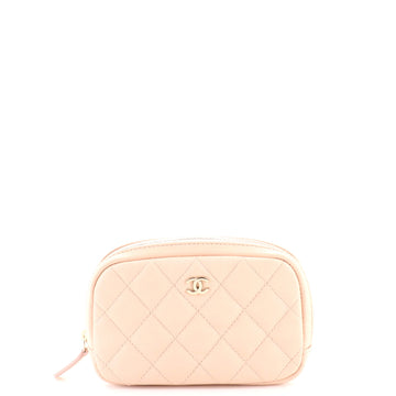Chanel Curvy Cosmetic Pouch Quilted Caviar Small