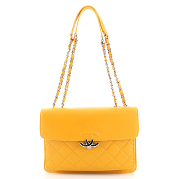 Chanel CC Box Flap Bag Quilted Caviar Small