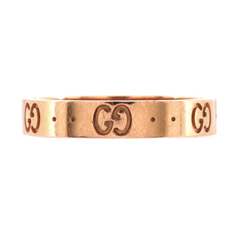 Gucci Icon Band Ring 18K Rose Gold 4mm