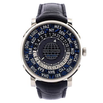 Louis Vuitton Escale Time Zone Automatic Watch Stainless Steel and Alligator 41