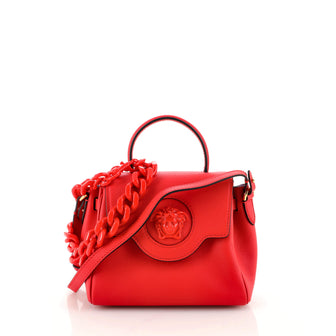 Versace La Medusa Top Handle Bag Leather Small