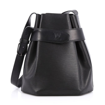 Louis Vuitton Vintage Sac d'Epaule Handbag Epi Leather PM black