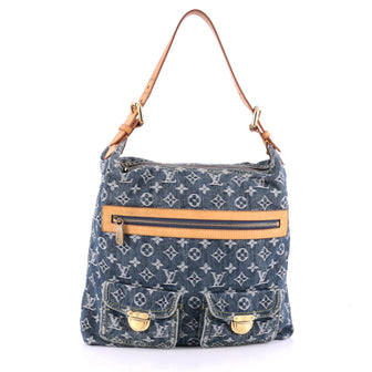 Louis Vuitton Baggy Handbag Denim GM Blue 1948501